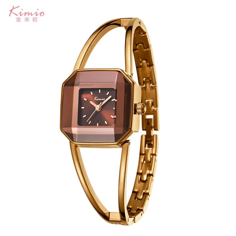 Kimio K6636S Luxury Ladies Japanese Quatz Watch-Coffe