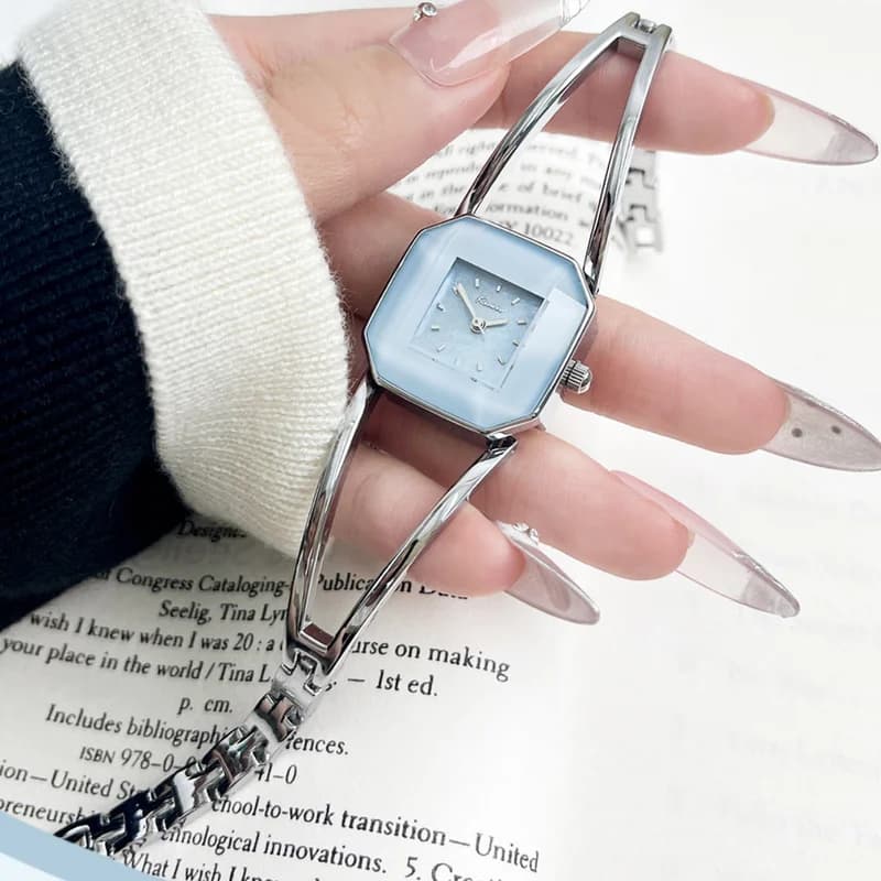 Kimio K6636S Luxury Ladies Japanese Quatz Watch-Silver Bracelet Ice Blue Face – view 2