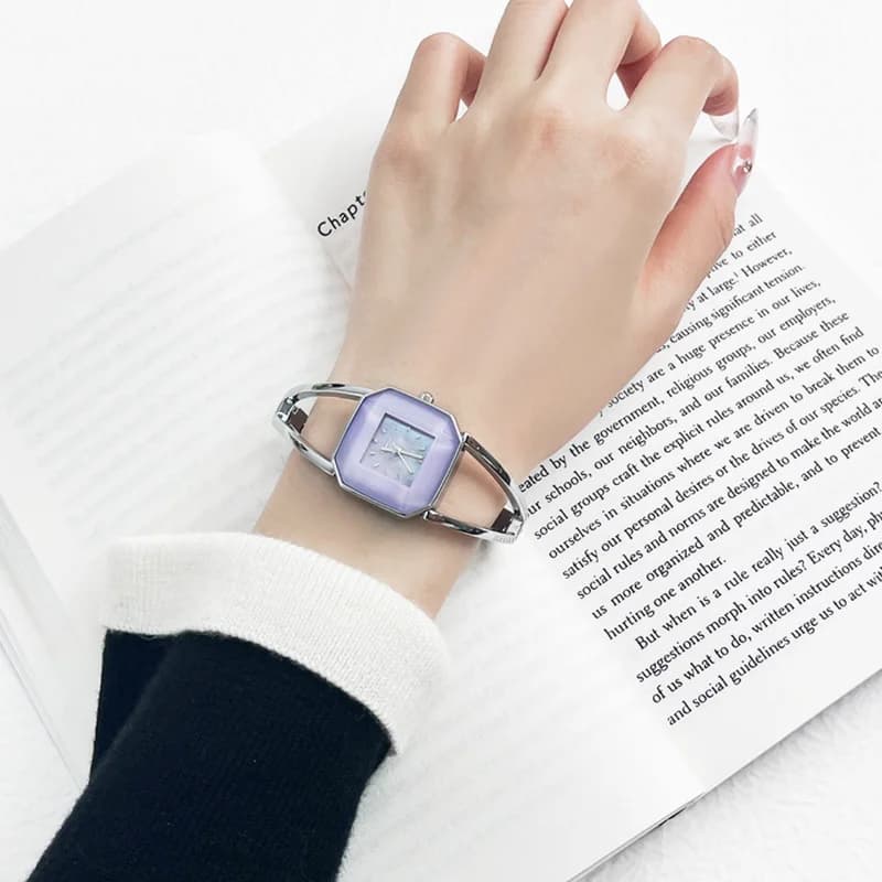 Kimio K6636S Luxury Ladies Japanese Quatz Watch-Silver Bracelet Lavender Face – view 3
