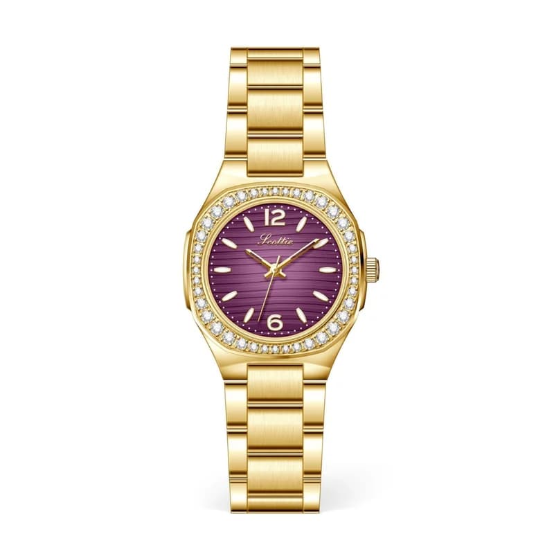 Scottie 9895- Golden Bracelet Purple Face