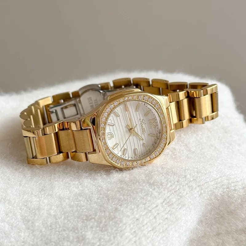 Scottie 9895- Golden Bracelet White Face – view 2