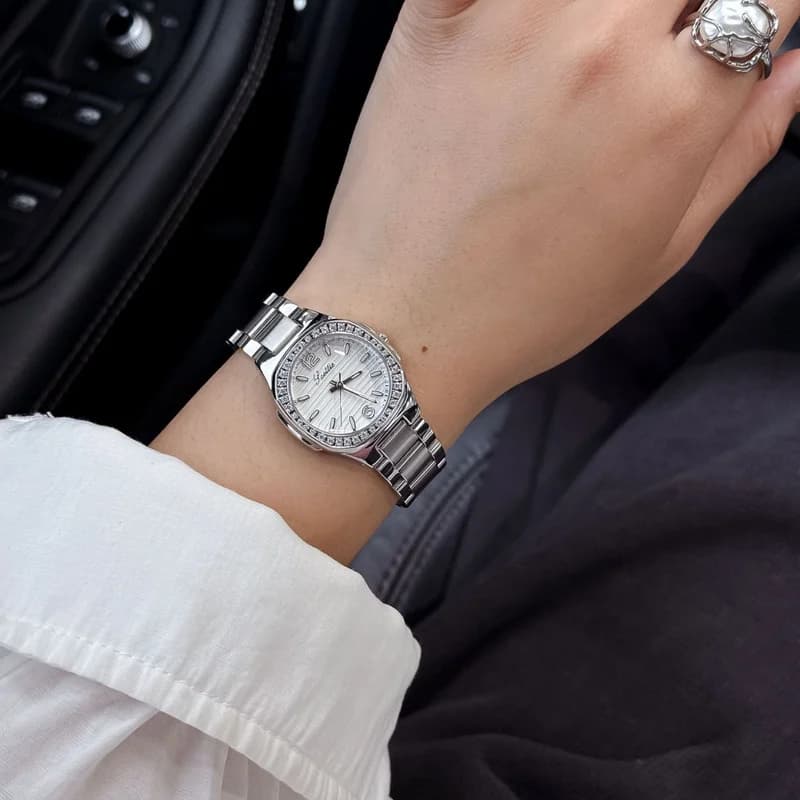 Scottie 9895- Silver Bracelet White Face – view 2