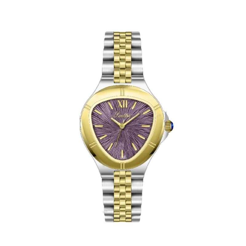 Scottie 9735B Snake Head Dial-Dual Tone Bracelet Purple Dial