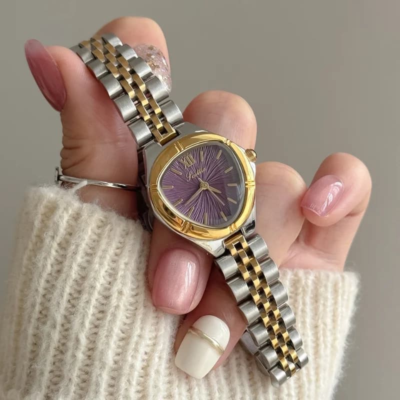 Scottie 9735B Snake Head Dial-Dual Tone Bracelet Purple Dial – view 2