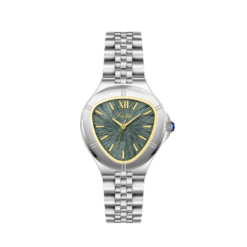 Scottie 9735B Snake Head Dial-Silver Bracelet Green Dial