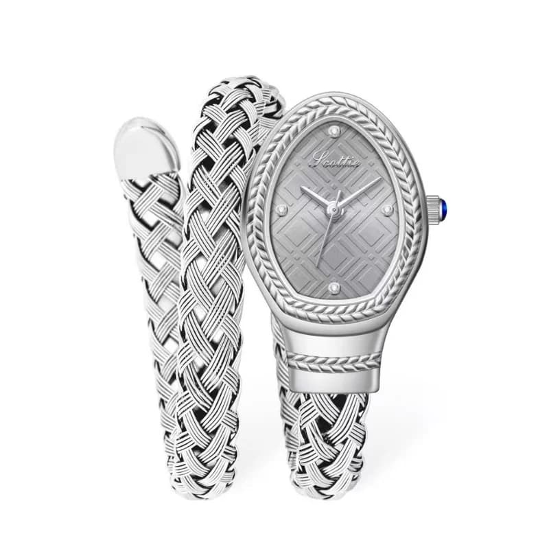 Scottie 9791 Serpenti Ladies Watch- Silver Bracelet Gray Head