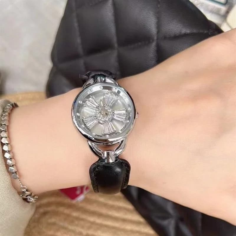 Mishali M24002L Rotating Face- Black & Silver – view 2