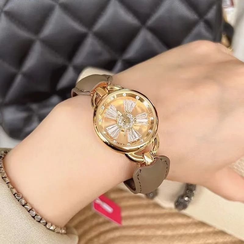 Mishali M24002L Rotating Face- Beige & Golden