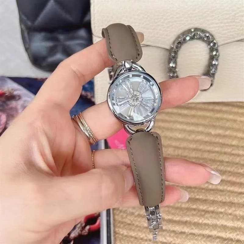 Mishali M24002L Rotating Face- Beige & Silver