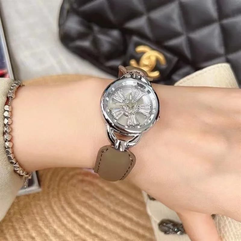 Mishali M24002L Rotating Face- Beige & Silver – view 2