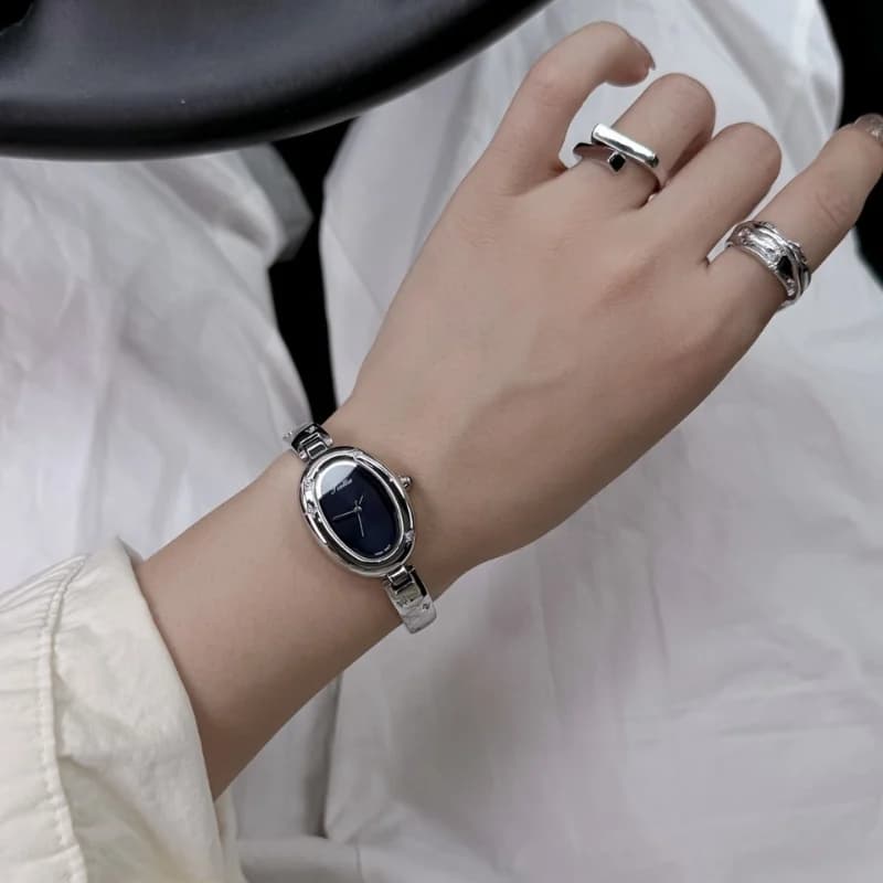 Scottie 9780- Silver Bracelet Blue Face – view 2