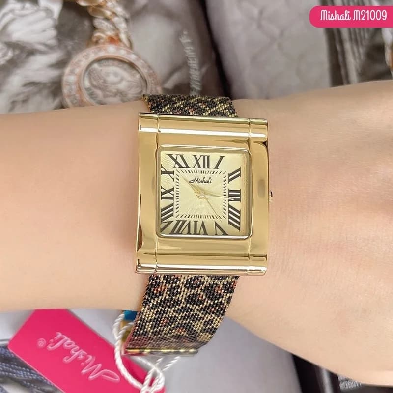 MishaLi M21009- Golden Leopard Design Bracelet Golden Face