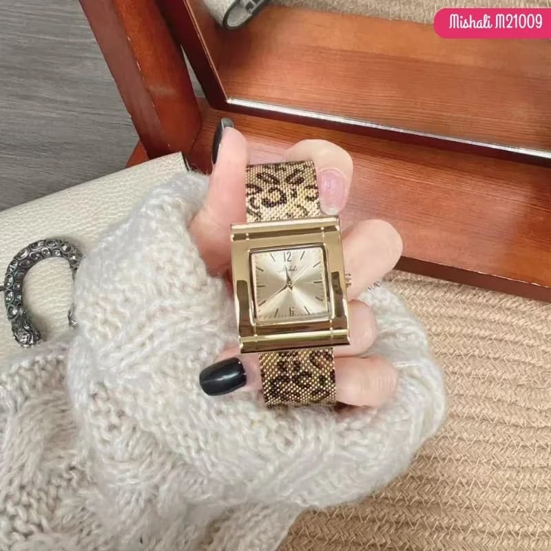 MishaLi M21009- Golden Leopard Design Bracelet Golden Face – view 2