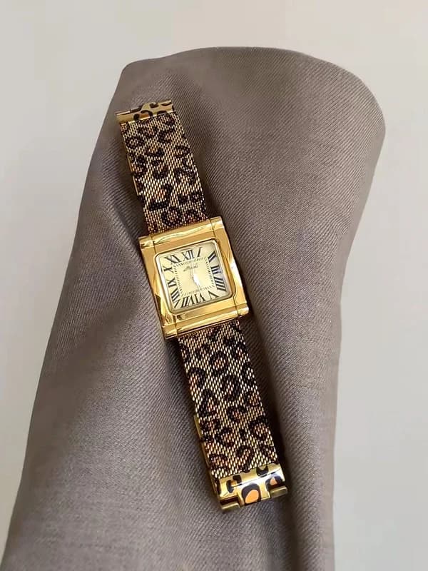MishaLi M21009- Golden Leopard Design Bracelet Golden Face – view 3