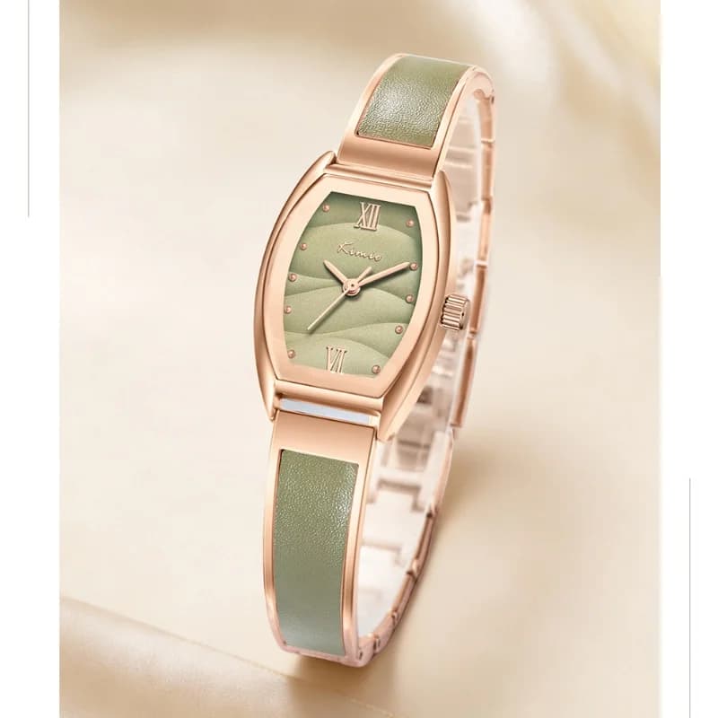 Kimio K6689S Barrel Shape Women's Watch- Green