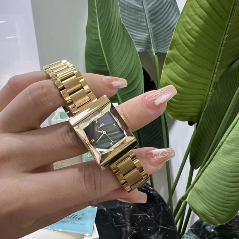 Scottie 9717- Golden Bracelet Green Dial – view 2