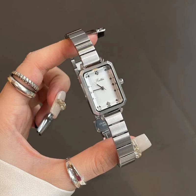 Scottie 9058X Silver Bracelet White Face – view 2