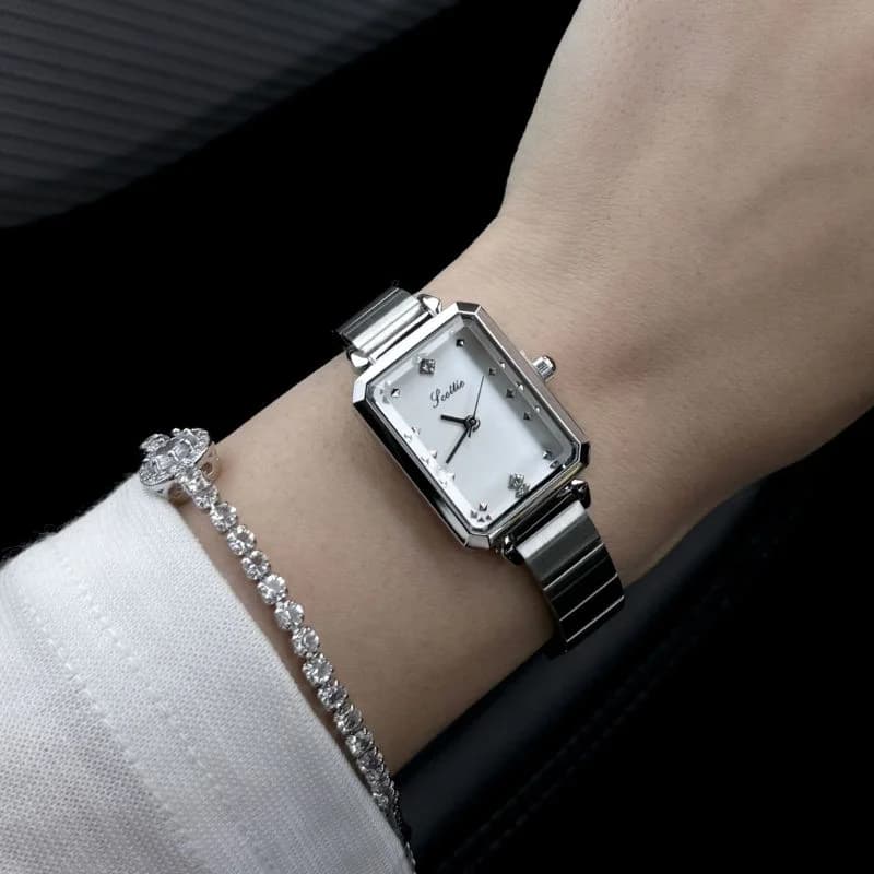 Scottie 9058X Silver Bracelet White Face – view 3