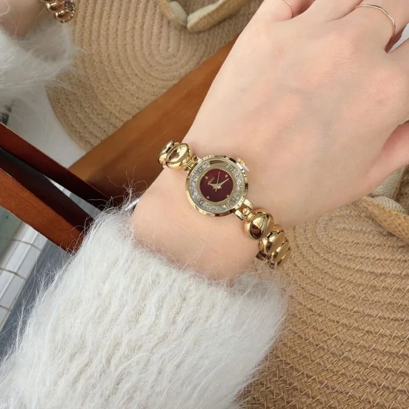 Mishali M19078 Golden Bracelet Maroon Face – view 2