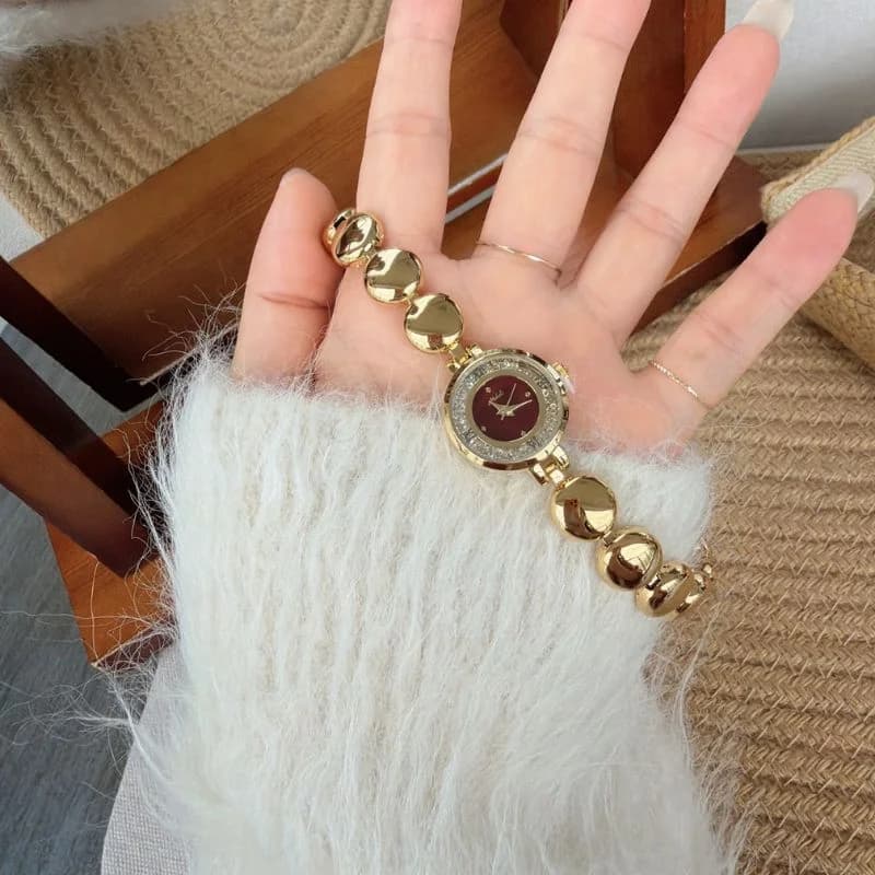 Mishali M19078 Golden Bracelet Maroon Face – view 4