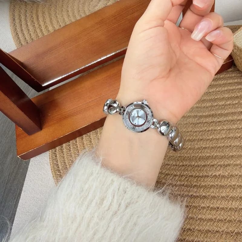 Mishali M19078 Silver Bracelet Blue Face – view 3