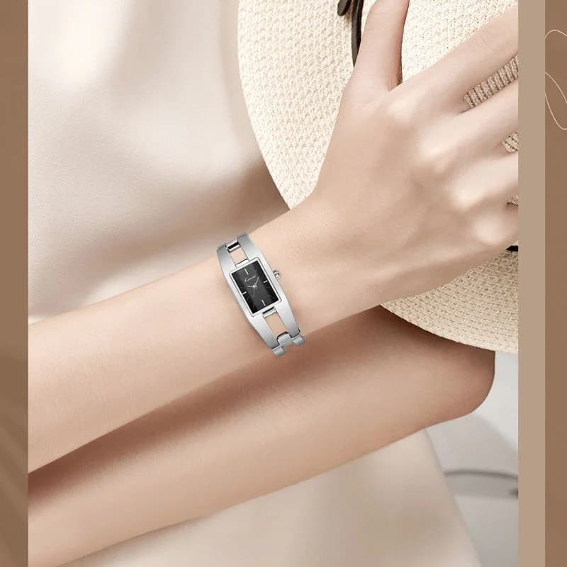 Kimio K6588S Silver Bracelet Black Face – view 2