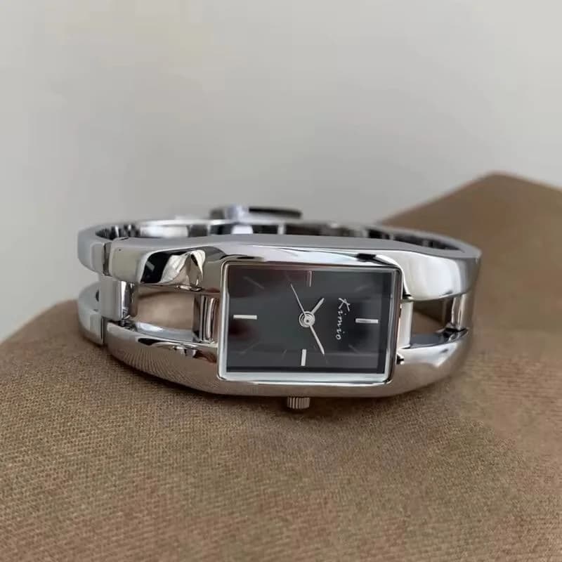 Kimio K6588S Silver Bracelet Black Face – view 3