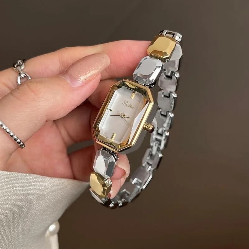 Scottie 9610H Dual-Tone Bracelet White Face