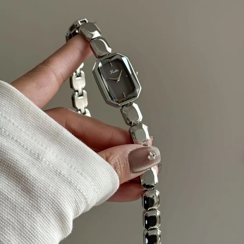 Scottie 9610H Silver Bracelet Black Face – view 2
