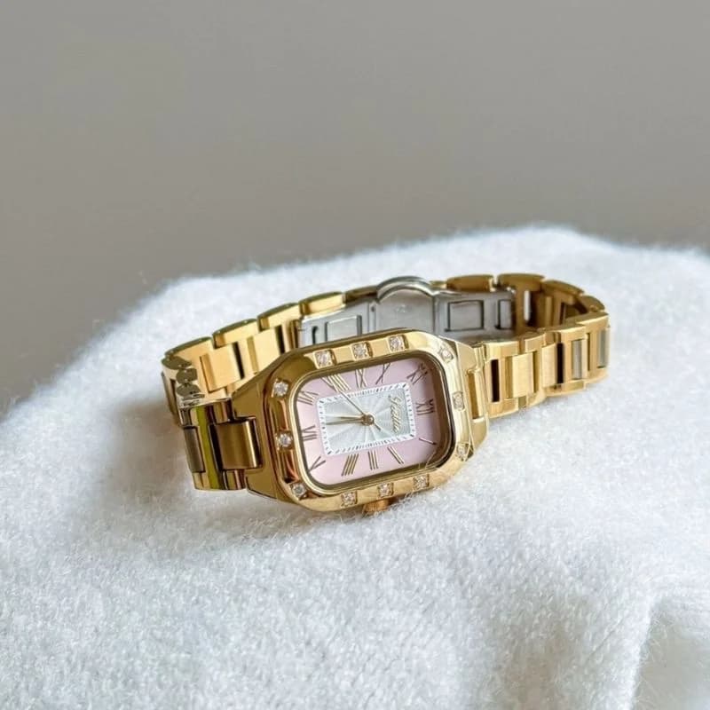 Scottie 9746B Golden Bracelet Pink Face