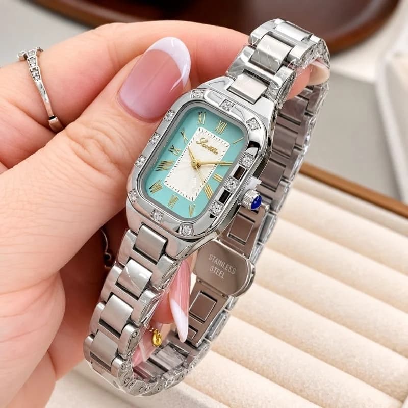 Scottie 9746B Silver Bracelet Blue Face