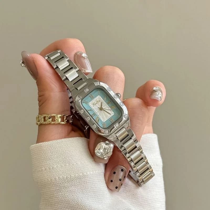 Scottie 9746B Silver Bracelet Blue Face – view 2