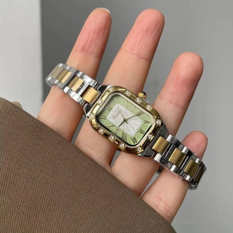 Scottie 9746B Dual Tone Bracelet Green Face – view 2