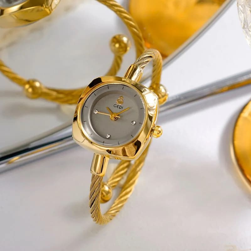 Gedi 62038 Golden Bracelet Gray Face – view 2