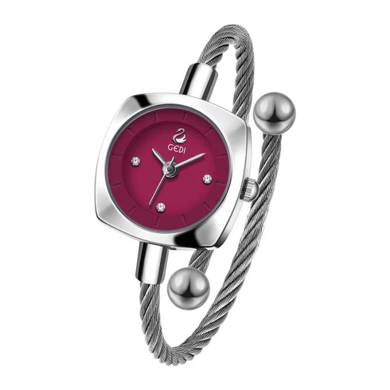 Gedi 62038 Silver Bracelet Raspberry Pink Face