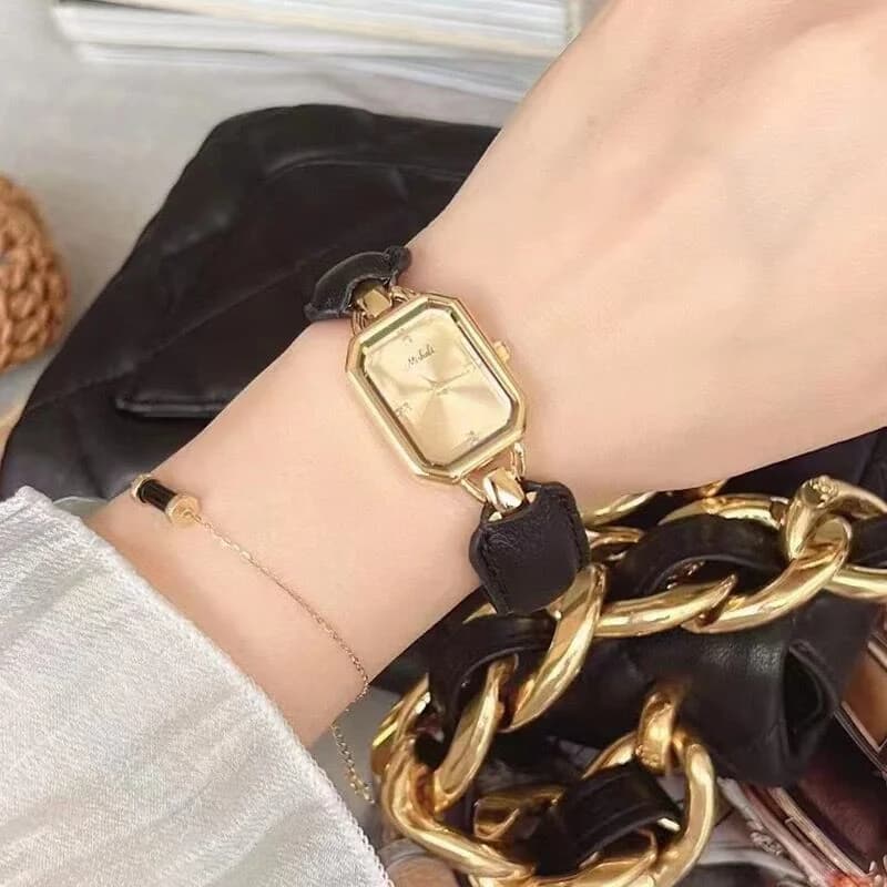 Mishali M22069B Black Belt Golden Face