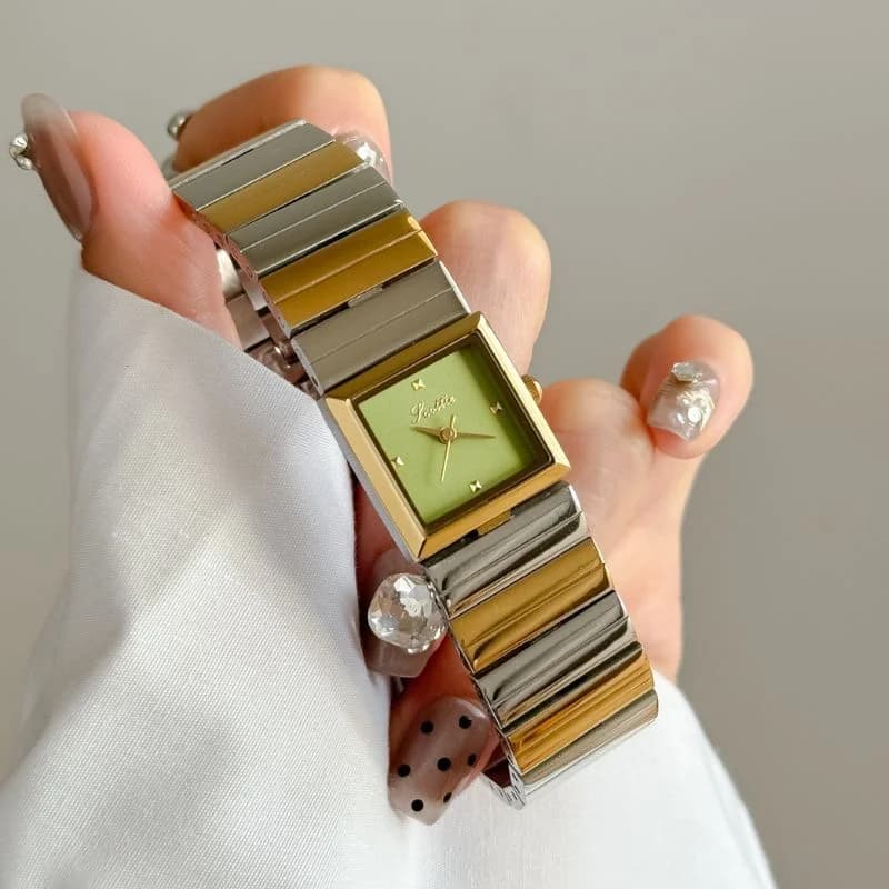 Scottie 9775 Dual Tone Bracelet Green Face