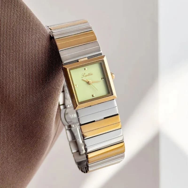 Scottie 9775 Dual Tone Bracelet Green Face – view 2
