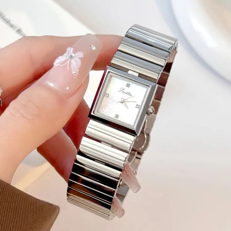 Scottie 9775 Silver Bracelet White Face