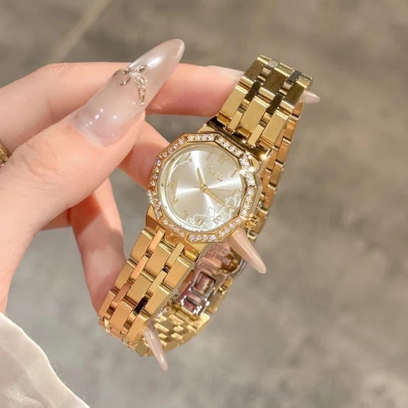 Scottie 9799 Golden Bracelet White Arabic Dial – view 2