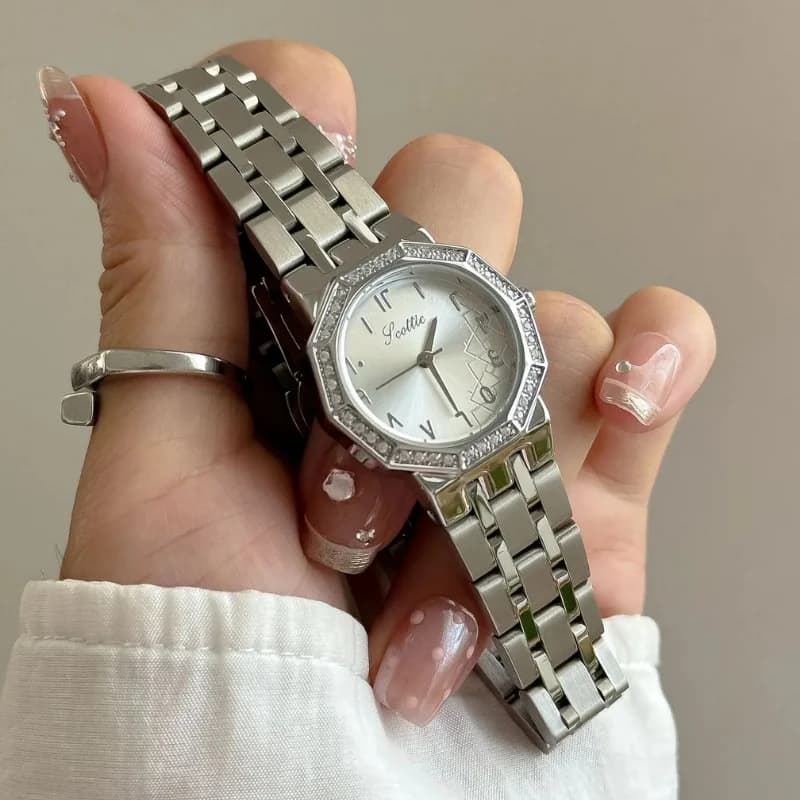 Scottie 9799 Silver Bracelet With White Arabic Dial – view 4