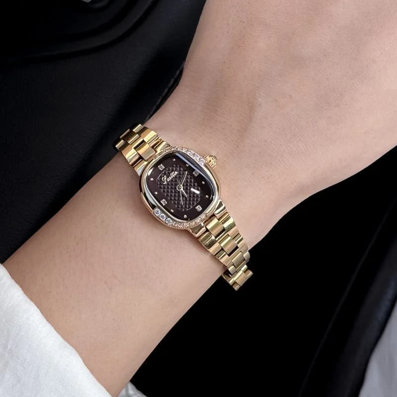 Scottie 9795B Golden Bracelet Maroon Face – view 2