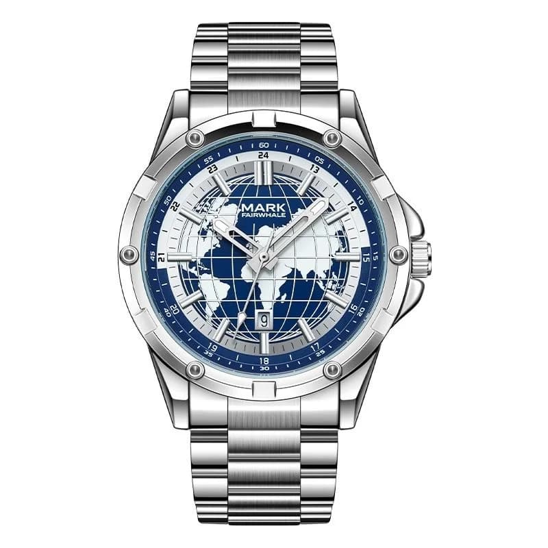 Mark Fairwhale FW-5130-S2 (Silver Bracelet and Blue Face)