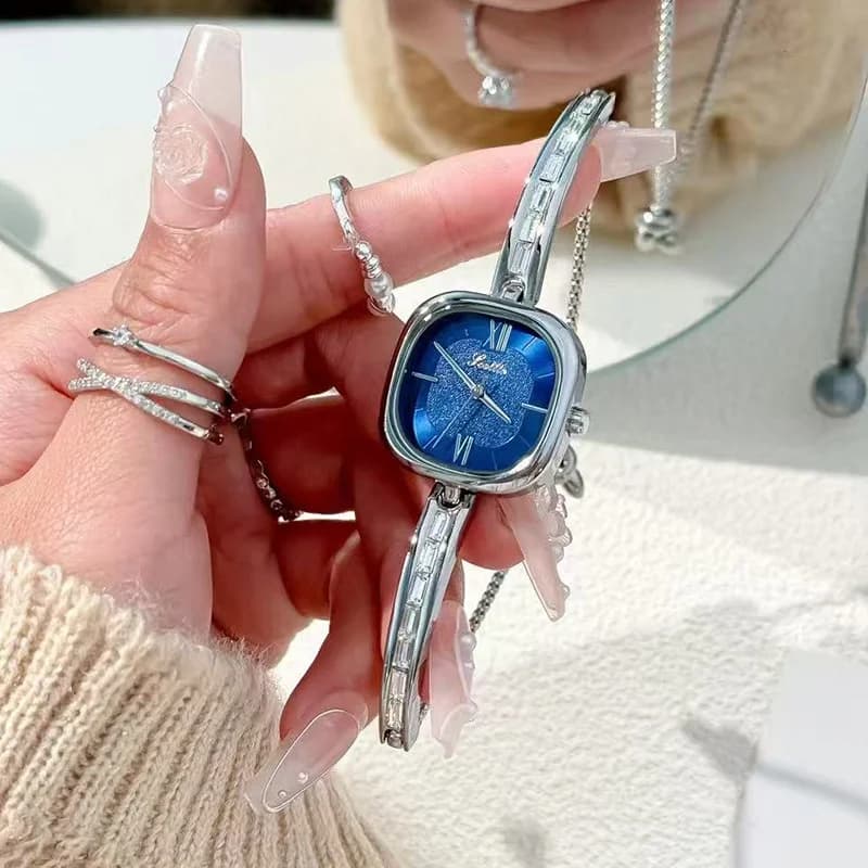 Scottie 9327B Silver Bracelet Blue Face