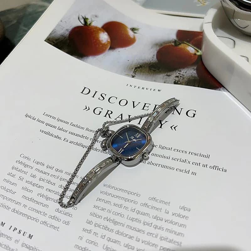 Scottie 9327B Silver Bracelet Blue Face – view 2