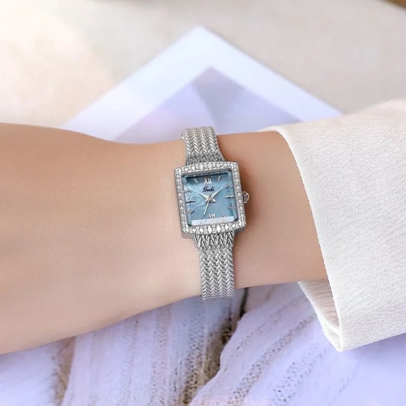 GEDI 13030 Silver Bracelet Blue Face – view 3