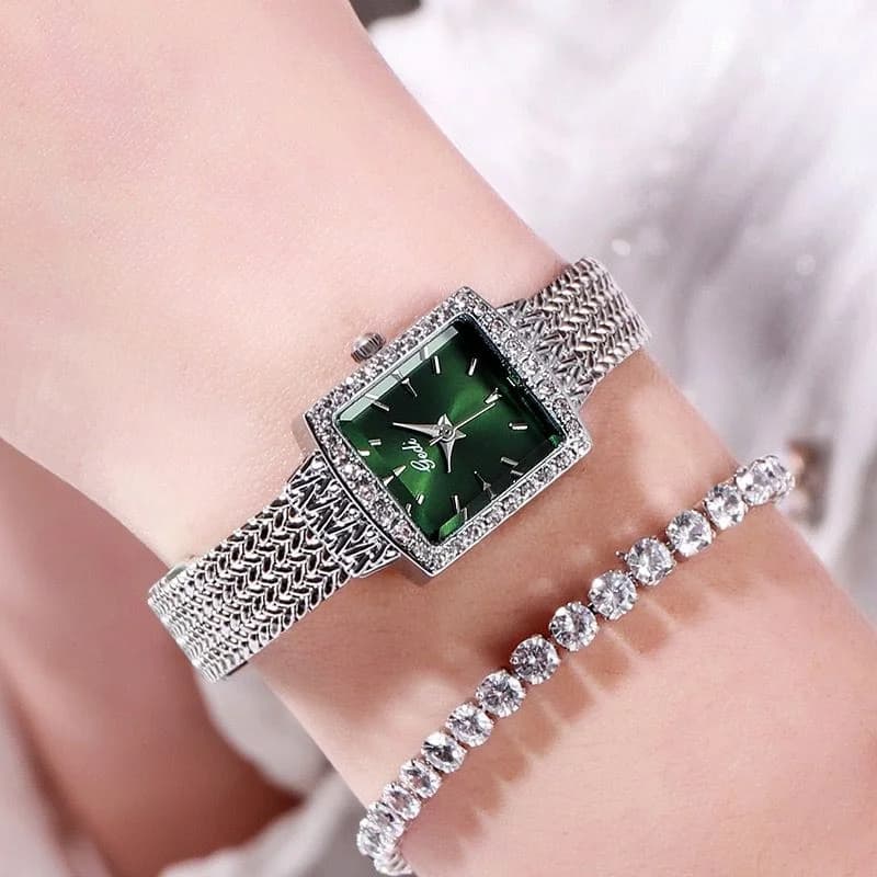 GEDI 13030 Silver Bracelet Green Face