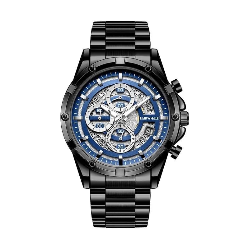 Mark Faiwhale FW-5430 Black Bracelet Blue Face