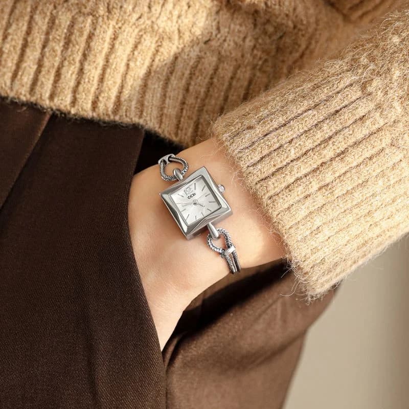 Gedi 52070 Silver Bracelet White Face – view 2