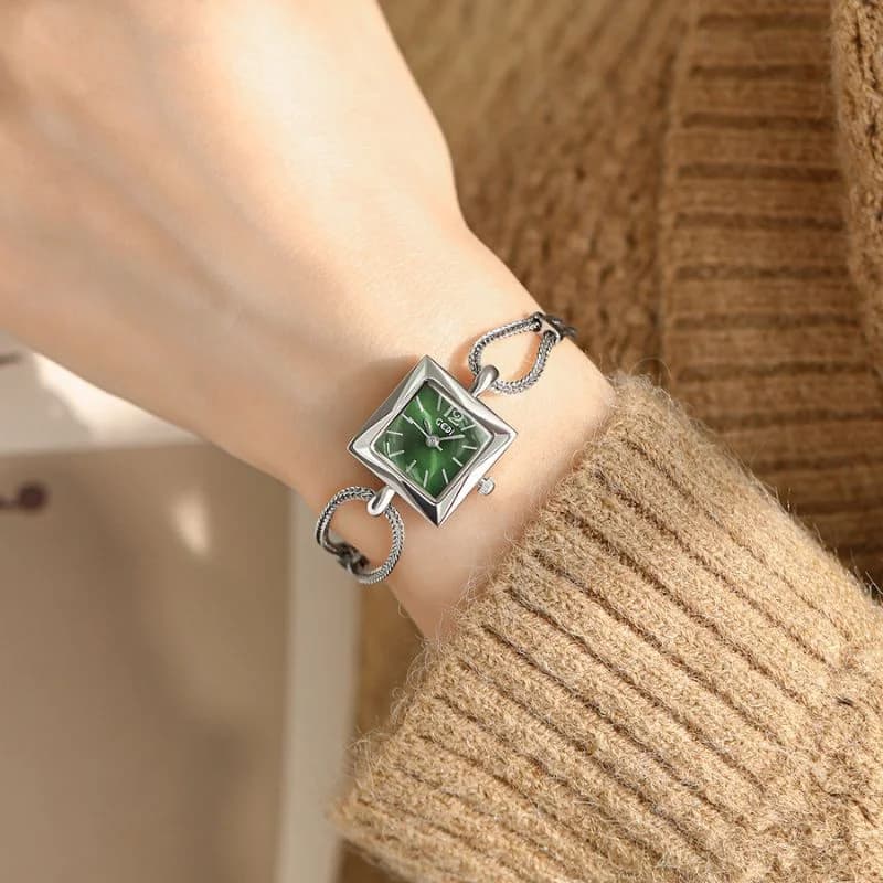 Gedi 52070 Silver Bracelet Green Face – view 2